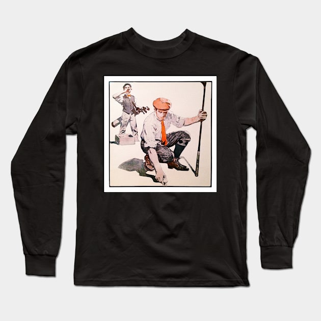 1908 Golf Watercolour Print Long Sleeve T-Shirt by ArtShare